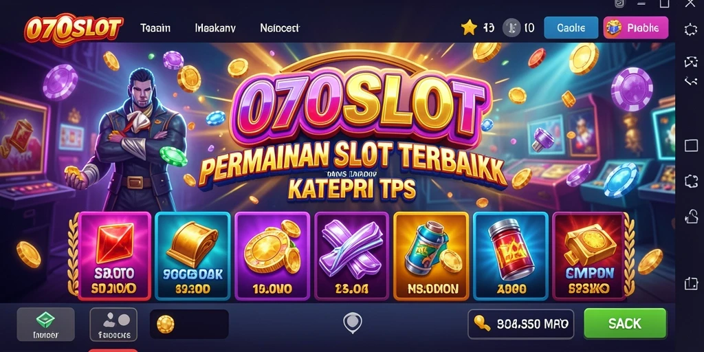 Tampilan gameplay menarik dari 070SLOT dengan mesin slot yang beragam.