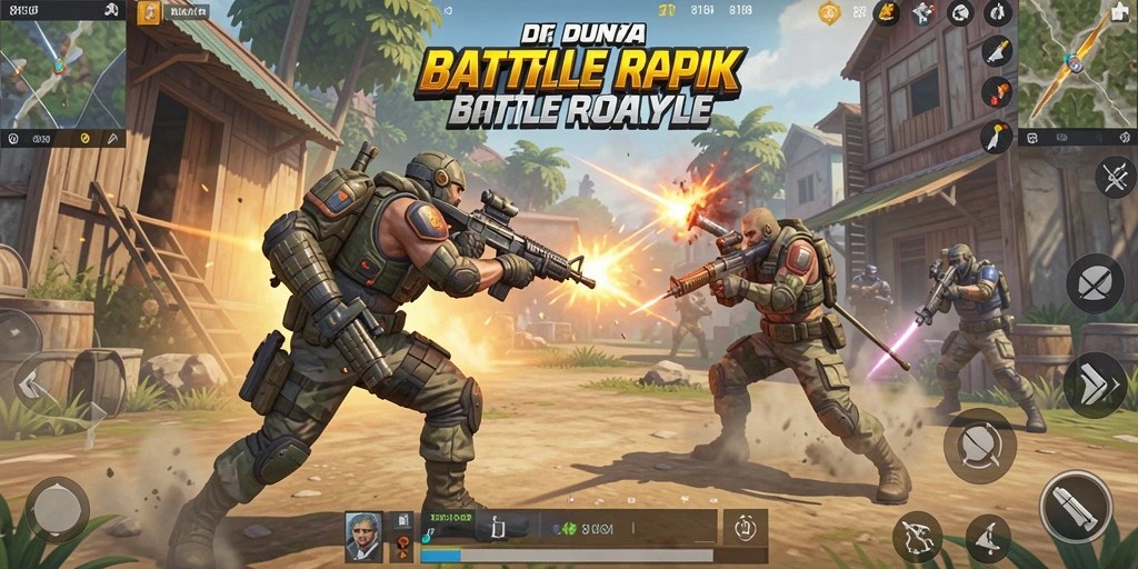 Gameplay intens dalam Battle Royale di 8180.