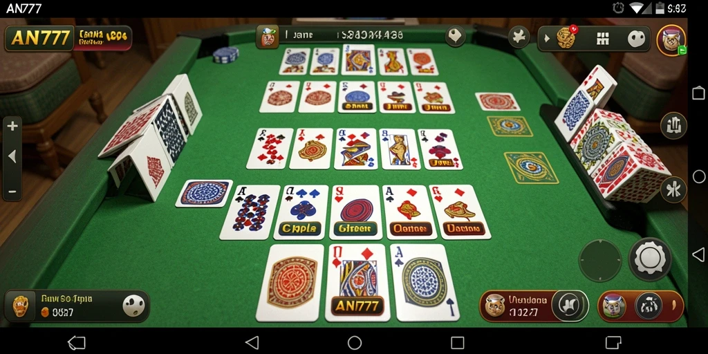 Tampilan gameplay AN777 yang menarik saat bermain Gaple dengan teman.