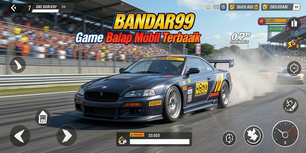 Tangkapan layar utama <strong>BANDAR99</strong> menampilkan aksi balap yang menegangkan.