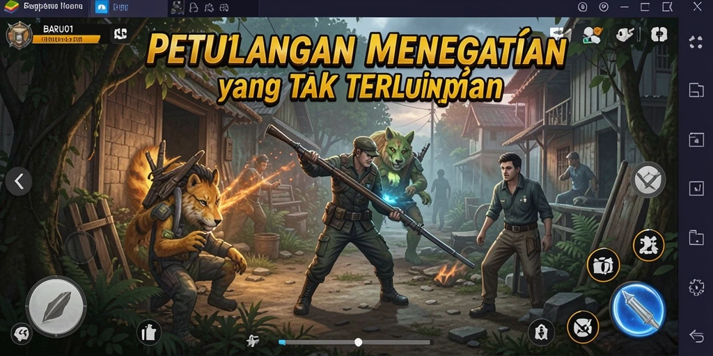 Tangkapan layar menunjukkan pemain menjelajahi dunia petualangan yang menakjubkan.