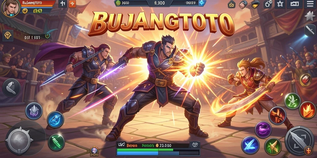 Gameplay seru di arena pertarungan BUJANGTOTO.