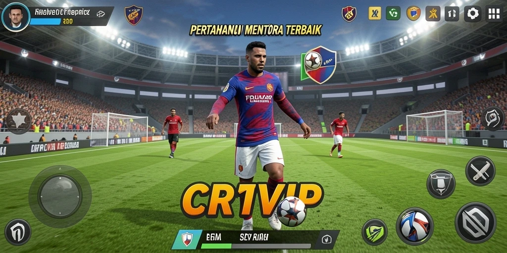Screenshot menunjukkan aksi seru dalam pertahanan menara CR7VIP.