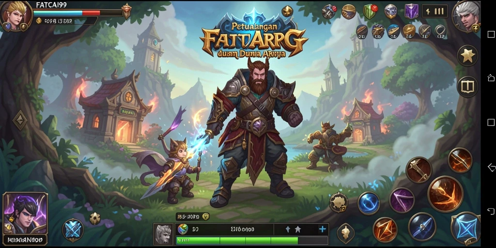 Tampilan gameplay menarik dalam petualangan ARPG FATCAI99.