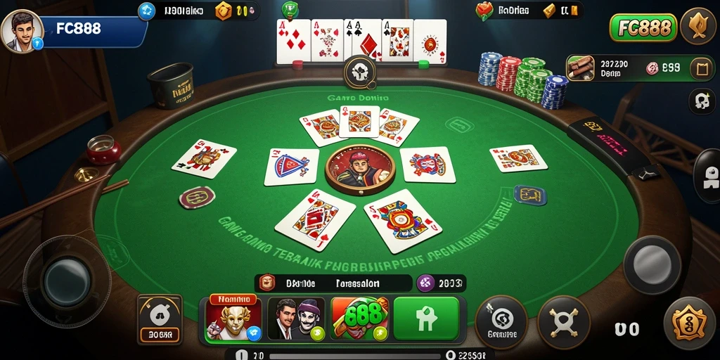 Gameplay seru Domino di FC888 dengan pengalaman interaktif.