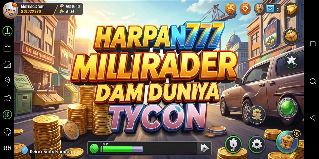 Screenshot utama HARAPAN777 menampilkan momen seru dalam gameplay Tycoon.