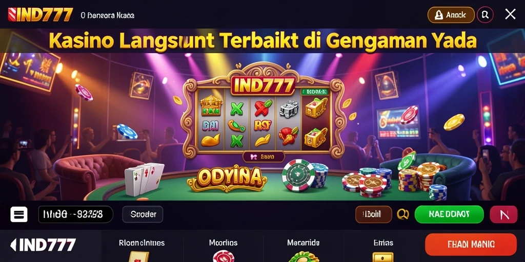 Screenshot permainan Live Casino IND777 yang menampilkan dealer dan pemain berinteraksi.