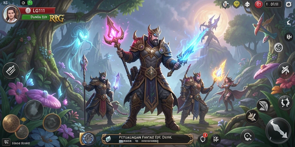 Tampilkan aksi seru dalam gameplay RPG LG111.