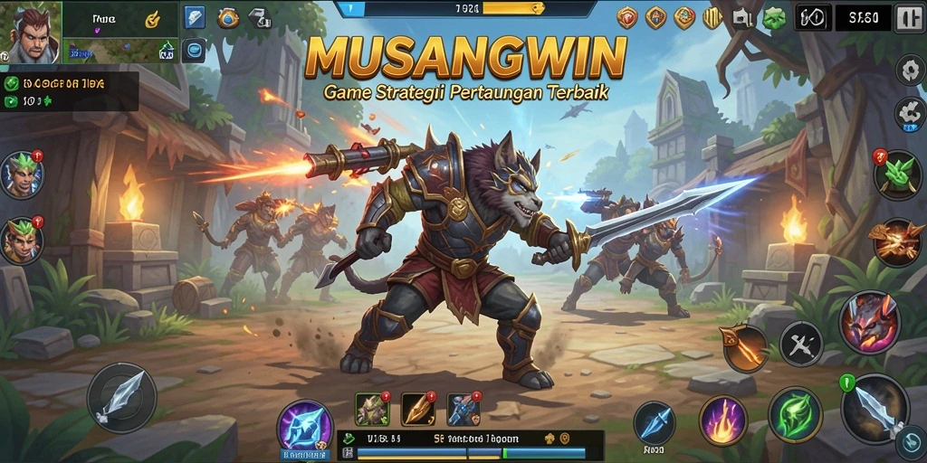 Tampilan gameplay seru dan menegangkan dalam MUSANGWIN.