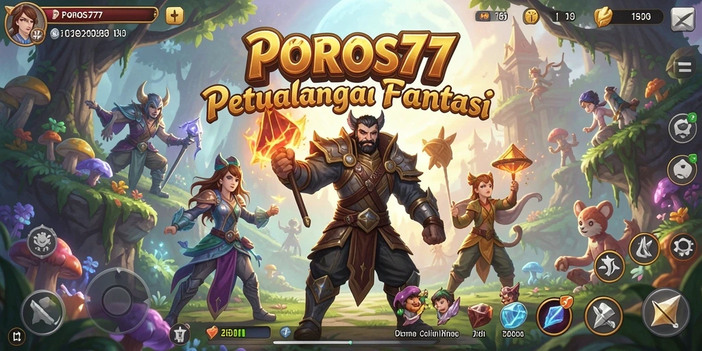 Screenshot POROS77 menampilkan pengalaman gameplay petualangan yang mendebarkan.