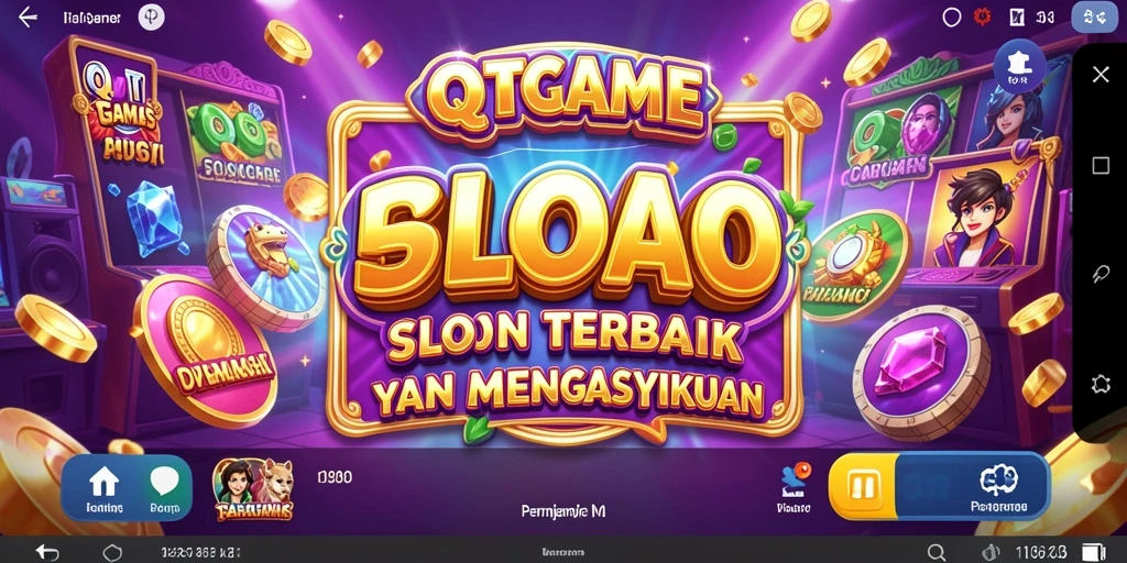 Tampilan gameplay QTGAME yang mendebarkan di mesin Slot.