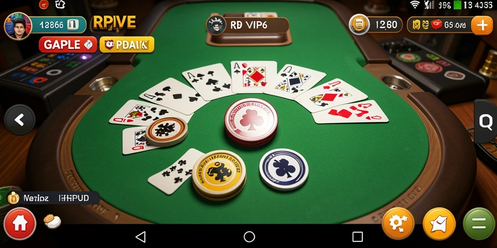 Tampilan gameplay Gaple yang seru dan interaktif di RPVIP6.