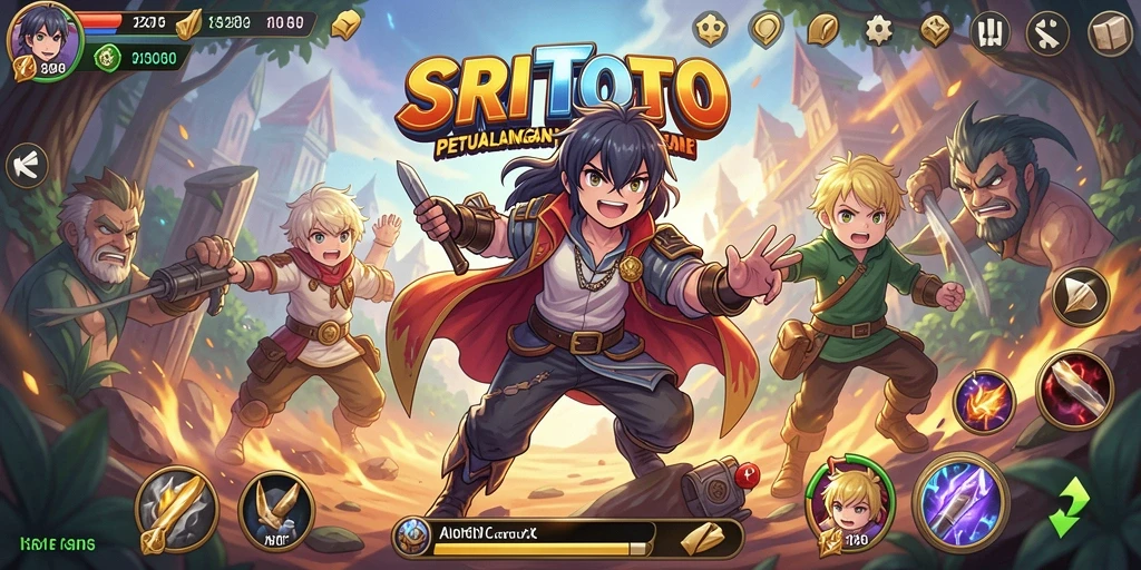 Screenshot gameplay SRITOTO menampilkan aksi seru dalam dunia Anime.