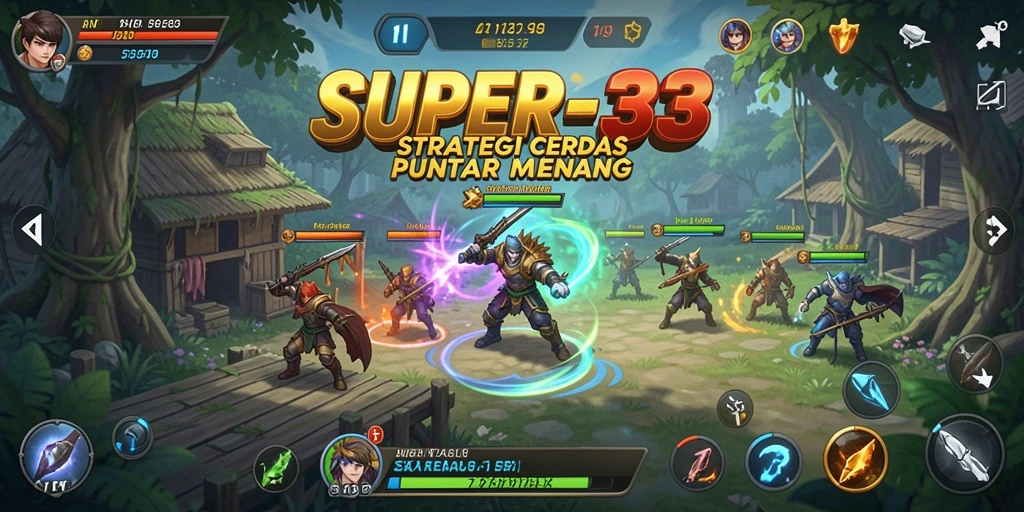 Tangkapan layar gameplay SUPER33 yang menegangkan dan penuh strategi.