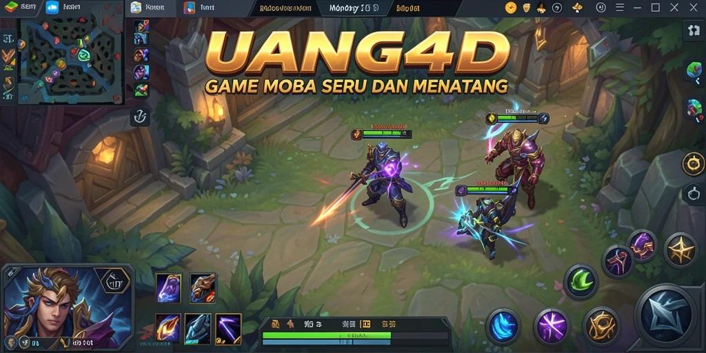 Screenshot gameplay UANG4D menampilkan pertarungan tim yang mendebarkan.