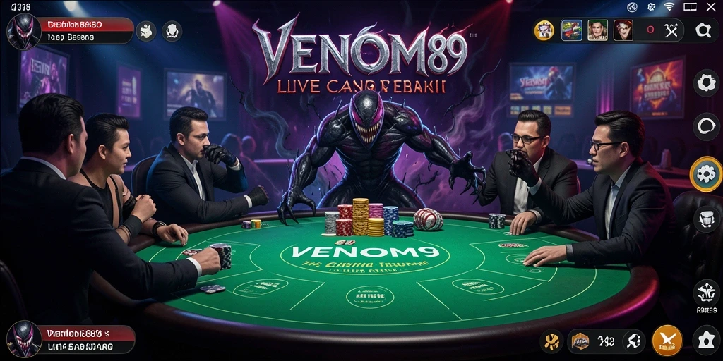 Tampilan menarik dari permainan Live Casino di VENOM889.