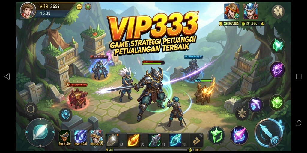 Screenshot utama VIP333 menampilkan aksi strategi dalam gameplay SLG.