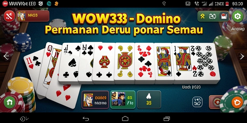 Tampilan menarik dari gameplay WOW33 dalam aksi domino.